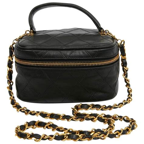 chanel vanity case black price|Chanel vanity bag vintage.